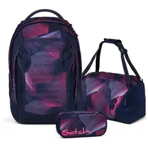 Satch match plus Seismic Pink 3 tlg. inkl. Mäppchen und Sporttasche