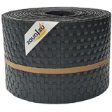 zaunzu® zaun|zu® Sichtschutz Rattan für Doppelstabmatten UV-beständig Anthrazit 10x 2,55m