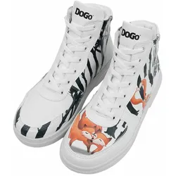 Stiefelette DOGO "Ace Boots Ace Boots Damen Boots / Female", Damen, Gr. 37, Normalschaft, orange (weiß, orange), Lederimitat, Schuhe, Vegan