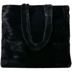 Umhängetasche URBAN CLASSICS "Urban Classics Unisex Fake Fur Tote Bag", Damen, Gr. one size, schwarz, Polyester, unifarben, Taschen