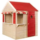 Wendi Toys Spielhaus Dachs inkl. Markisen Natur 120x120x155 cm