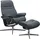 Stressless Relaxsessel STRESSLESS "Sunrise", blau (atlantic blau batick), B:83cm H:105cm T:74cm, Leder BATICK: BATICK ist ein leicht korrigiertes, durchgefärbtes und genarbtes Möbelleder, bei dem die meisten Unebenheiten und Spuren in der Regel entfernt wurden.