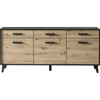 Hometrend Sideboard »ARTONA«, Breite ca. 186 cm, schwarz