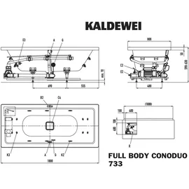Kaldewei CONODUO Badewanne 180 x 80 cm 235160253001