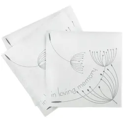 Sovie HORECA Serviette In Loving Memory in weiß aus Linclass® Airlaid 40 x 40 cm, 50 Stück - Trauer
