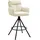 Stolkom Barhocker SOFIA drehbar 180 ° Metall 2er Set  Hellbeige/Schwarz