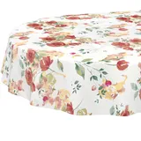 ANRO Tischdecke abwaschbar Oval 220 x 140 cm Rot
