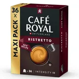 Café Royal Ristretto 36 Kapseln für Nespresso Kaffee Maschine - 9/10 Intensität - UTZ-zertifiziert Kaffeekapseln aus Aluminium