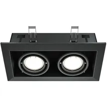 Maytoni Einbauleuchte Metall Schwarz (L 24,5 cm)