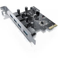 CSL 4 Port USB 3.0 PCI Express Controllerkarte 4 externe Schnittstellen / interner USB Hub - Blau/Schwarz