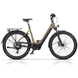 Airtracks 28 Zoll E-Bike Trekking Fahrrad LS Wave eAdventure 12.5 City Bike SHIMANO STEPS gold 55 CM