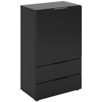 FMD Kommode Kommode mit Schublade und Tür 49,7x31,7x81,3 cm Schwarz schwarz