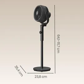 Songmics Standventilator 111,7 cm Schwarz