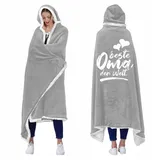 Persönliche Decke mit Ärmeln - Oma Geschenk zum Geburtstag, Muttertag oder Weihnachten