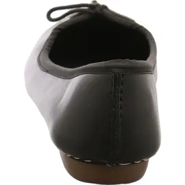 CLARKS Freckle Ice Ballerinas Black Leather 37 1/2