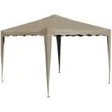 Metall Faltpavillon Gartenpavillon Pavillon Partyzelt 300x300x260 cm beige