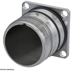 7462000000 Hummel M23 Signal Gerätesteckverbinder gerade mit Vibrationsschutz Hinterwand Farbe silber - 1 Stück