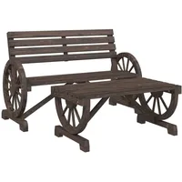 vidaXL Garten-Lounge-Set 2-tlg. braun