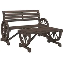 vidaXL Garten-Lounge-Set 2-tlg. braun