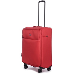 Stratic Reisekoffer  Light + Trolley 68 cm  erweiterbar  4 Rollen 61 l - Rot