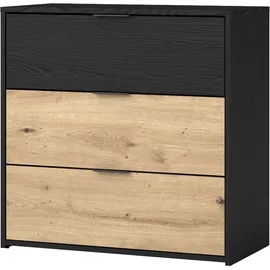 byLIVING Rimini 80 x 80 x 40 cm Schwarz / Artisan Eiche