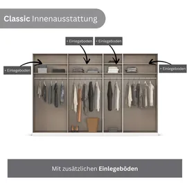 Rauch Wäscheschrank AVOLA 315 x 210 x 54 cm Grau/Schwarz