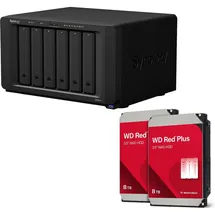 Synology DiskStation DS1621+ 6 Einschübe NAS-Server Leergehäuse + 16TB WD Red Plus SATA 3.5" HDD (2x 8TB)