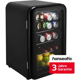 Hanseatic HBC68ERBH Getränkekühlschrank (70 l, 680 mm hoch, Schwarz)