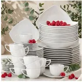 konsimo® Konsimo Carlina Kombiservice 60-tlg. quadratisch weiß