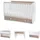 Lorelli Babybett Dream 70 x 140 cm umbaubar Kinderbett Schaukelbett Schreibtisch hellbraun weiß