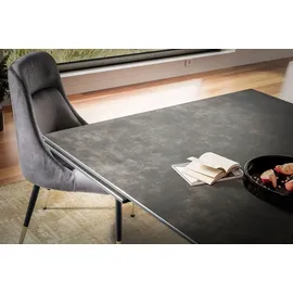 FineBuy Esstisch 180 x 78 x 95 cm Schwarz