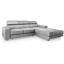 masseno Eckcouch Polyester 3-Sitzer Grau