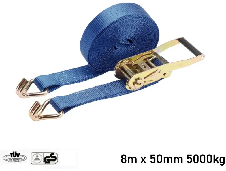 Spann- und Sicherungsgurt mit Ratsche, 5 t (5000 kg), Länge 8 m