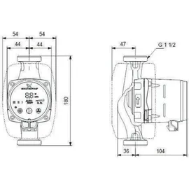 Grundfos Alpha2 25-60 180 mm
