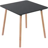 meet powered by PAPERFLOW PALOMBA Bistrotisch quadratisch MDF-Platte schwarz 80,0 x 80,0 x 75,0 cm, 1 St.