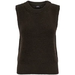 Only Damen Pullunder Strickpullunder ONLPARIS LIFE Crew Neck Mulch W. Melange 15220032 XS