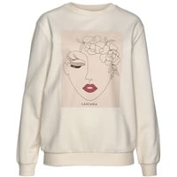 LASCANA Sweatshirt Damen hellbeige-natur-hellrosa Gr.44/46