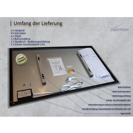 Papermoon Infrarotheizung Hirsch Schwarz + Weiss«, Matt-Effekt - bunt
