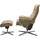 Stressless Relaxsessel STRESSLESS "Sunrise", beige (sand paloma), B:92cm H:105cm T:80cm, Leder PALOMA: PALOMA ist ein durchgefärbtes Semianilin-Möbelleder mit natürlicher Narbung., Sessel, Relaxsessel, mit Hocker, mit Cross Base, Größe S, M & L, Holzakzent Braun