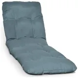 Beautissu Liegenauflage Auflage Sonnenliege Deckchair Flair RL, 190x60x8 cm, Taubenblau, Polster für Sonnenliege Liegestuhl Auflage für Gartenmöbel blau