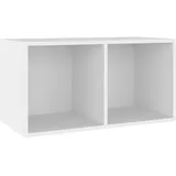 vidaXL Schallplatten-Aufbewahrungsbox Weiß 71x34x36 cm Holzwerkstoff