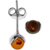 Ostsee-Schmuck Ohrstecker Eriko weiß 925 6x5