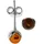 Ostsee-Schmuck Ohrstecker Eriko weiß 925 6x5