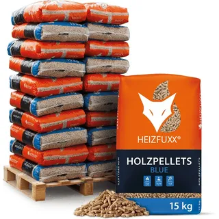 Heizfuxx Holzpellets Blue 15kg x 20 Sack 300kg Palette