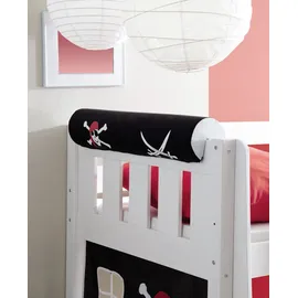 TICAA Nackenrolle Pirat 80 x 30 cm Schwarz/Weiß