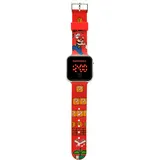 Kids Licensing Super Mario LED-Uhr 0 mm Gehäuse rot Silikonarmband rot