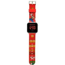 Kids Licensing Super Mario LED-Uhr 0 mm Gehäuse rot Silikonarmband rot