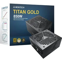 Montech Titan 850W - 80 PLUS & Cybenetics Gold, modular, PCIe 5.0 - 850 Watt (850 W), PC Netzteil, Schwarz