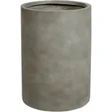 Beliani Blumentopf groß MgO grau Betonoptik rund 36x36cm mit Loch In- & Outdoor Eucommia