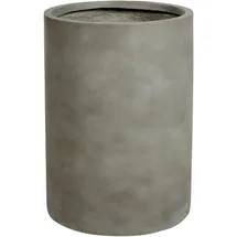 Beliani Blumentopf groß MgO grau Betonoptik rund 36x36cm mit Loch In- & Outdoor Eucommia